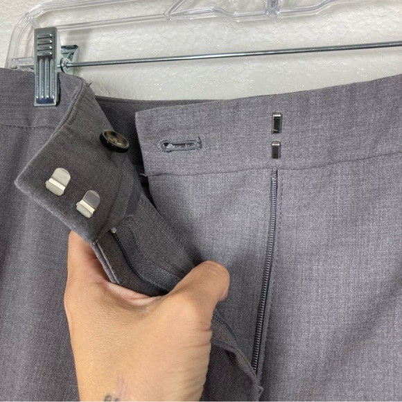 DKNY Womens Dress Pant Gray 10 Straight Leg Trousers Rayon Minimalist - Picture 8 of 16